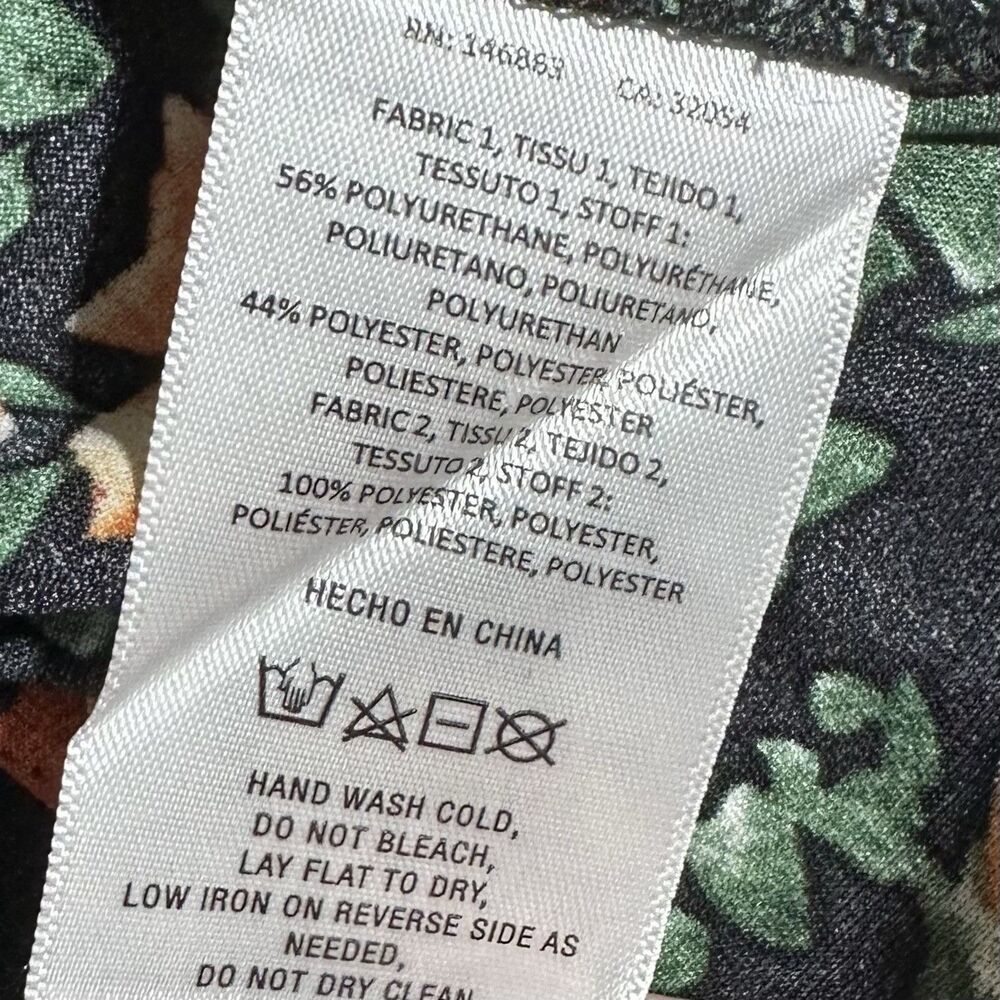 Anthropologie Mare Mare Faux Leather Floral Maxi Dress Side Slit Strapless L NWT - Picture 8 of 14